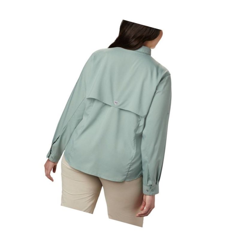 Koszule Columbia PFG Tamiami II Long Sleeve Plus Size Damskie Głęboka Zielone | 56DEOLJTU