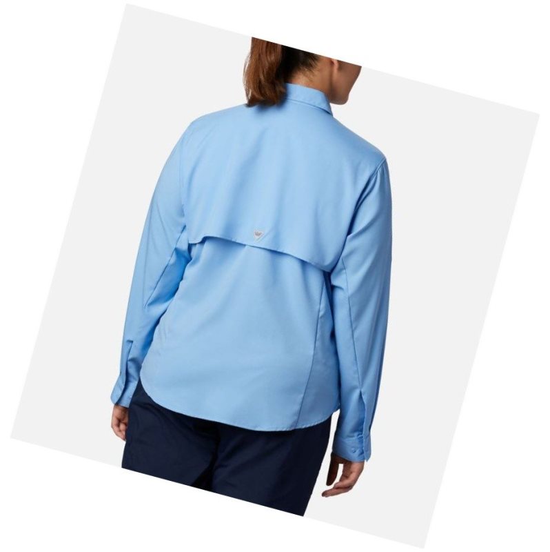 Koszule Columbia PFG Tamiami II Long Sleeve Plus Size Damskie Białe | 51UJPWEKM