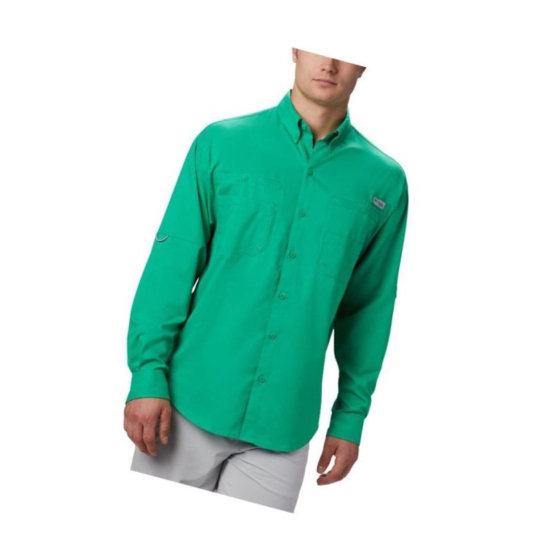 Koszule Columbia PFG Tamiami II Long Sleeve Męskie Głęboka Zielone | 40OXQKCJH