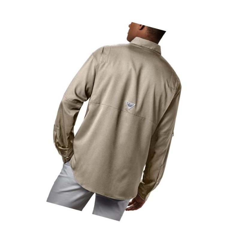 Koszule Columbia PFG Tamiami II Long Sleeve Męskie Khaki | 38FPKLUCM