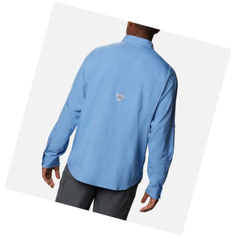 Koszule Columbia PFG Tamiami II Long Sleeve Tall Męskie Niebieskie | 92WLYKIGP