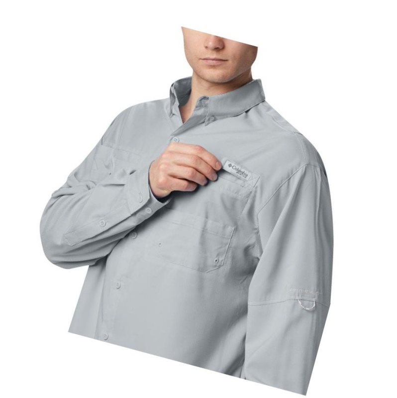 Koszule Columbia PFG Tamiami II Long Sleeve Big Męskie Szare | 23YQRGTSN