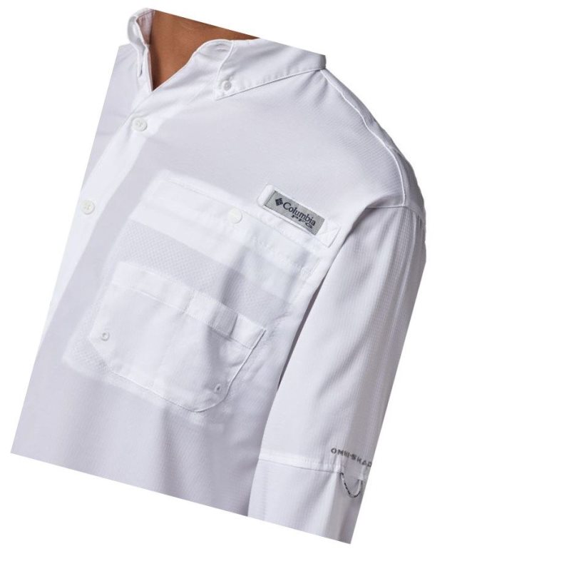 Koszule Columbia PFG Tamiami II Long Sleeve Big Męskie Białe | 13FSBYCOL