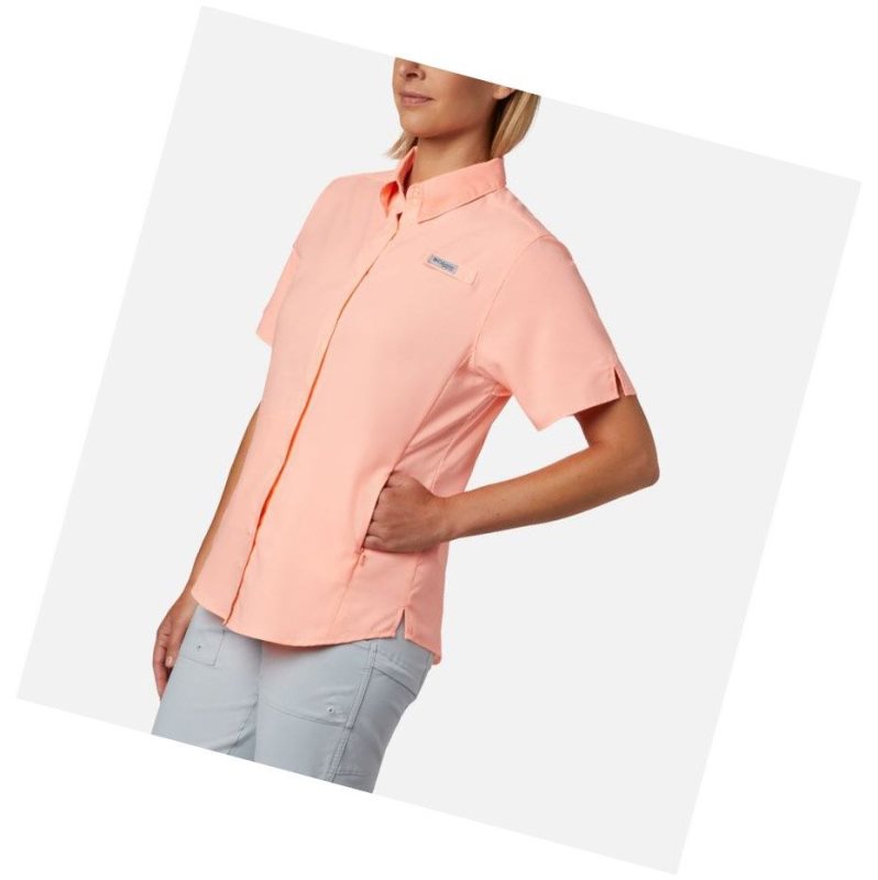 Koszule Columbia PFG Tamiami II Short Sleeve Damskie Różowe | 69GIOUYLK