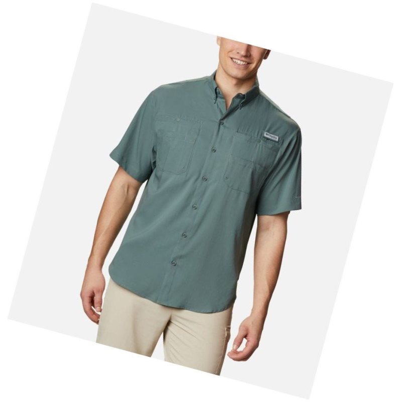 Koszule Columbia PFG Tamiami II Short Sleeve Tall Męskie Zielone | 69CWUQYXO