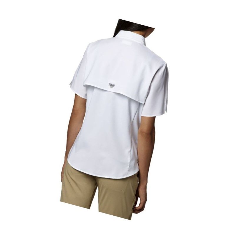 Koszule Columbia PFG Tamiami II Short Sleeve Damskie Białe | 65HGTEYZP