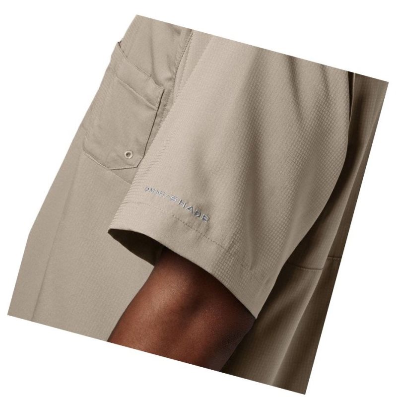 Koszule Columbia PFG Tamiami II Short Sleeve Tall Męskie Khaki | 95CHBAJMO