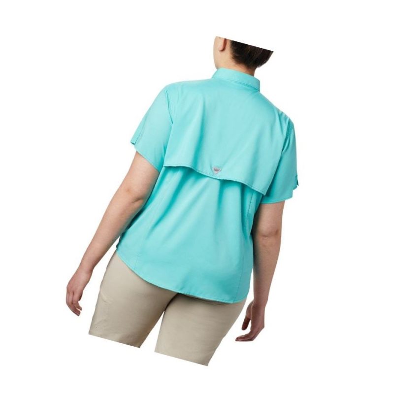 Koszule Columbia PFG Tamiami II Short Sleeve Plus Size Damskie Niebieskie | 50GSLNZKW