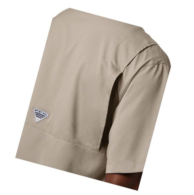 Koszule Columbia PFG Tamiami II Short Sleeve Męskie Khaki | 93GRXMKZD