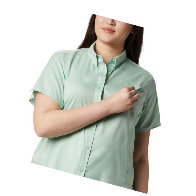 Koszule Columbia PFG Tamiami II Short Sleeve Plus Size Damskie Mięta | 98YVCXLRF