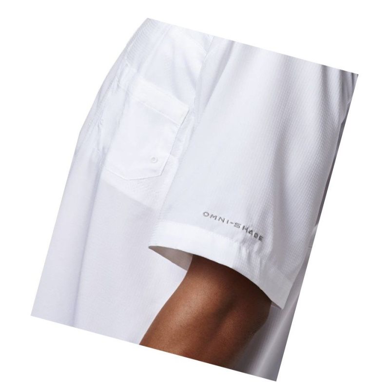 Koszule Columbia PFG Tamiami II Short Sleeve Męskie Białe | 23QXSERAB