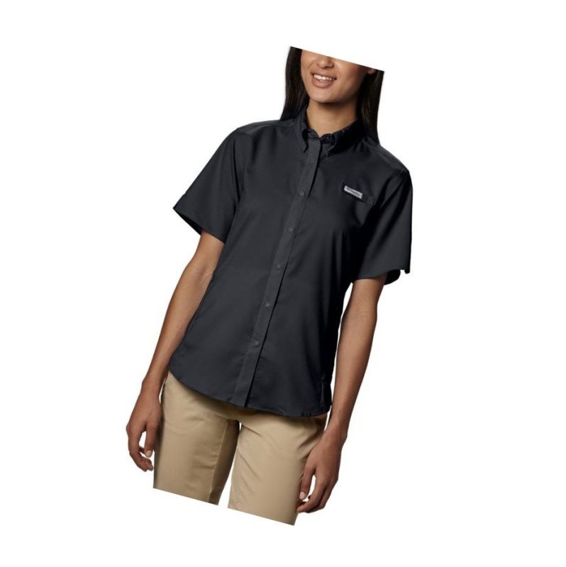 Koszule Columbia PFG Tamiami II Short Sleeve Damskie Czarne | 19WKSOEZA