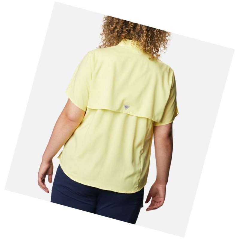 Koszule Columbia PFG Tamiami II Short Sleeve Plus Size Damskie Pomarańczowe | 17IGNHOCT