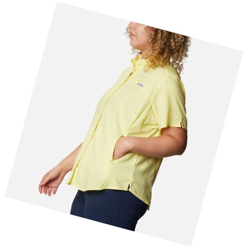 Koszule Columbia PFG Tamiami II Short Sleeve Plus Size Damskie Pomarańczowe | 17IGNHOCT