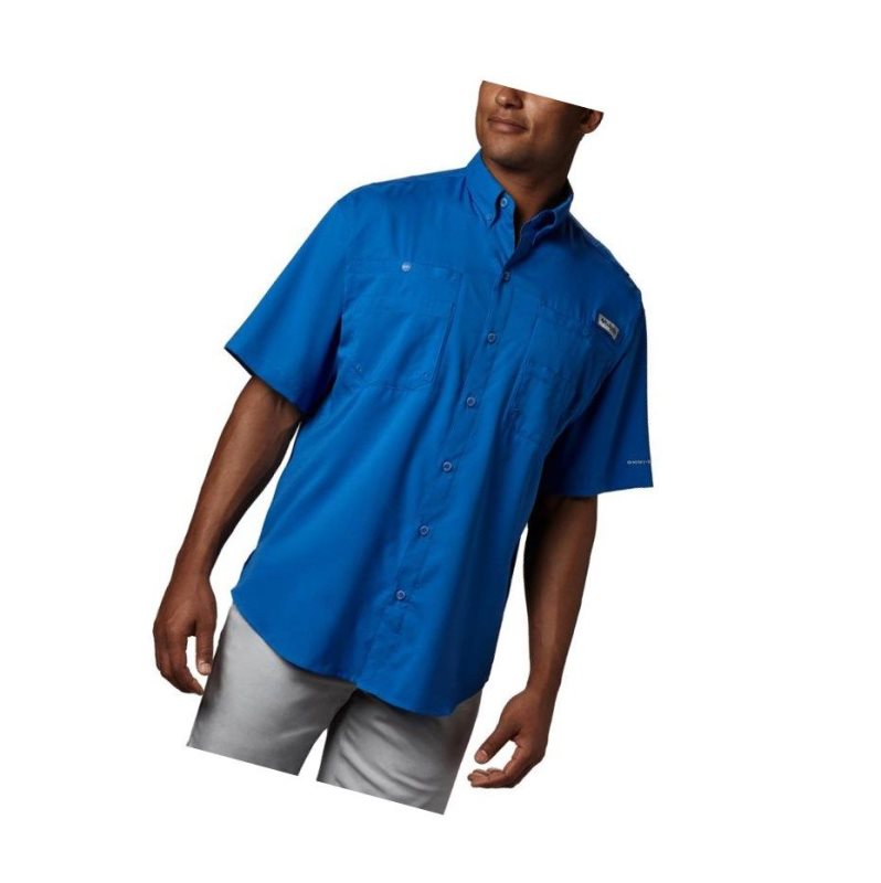 Koszule Columbia PFG Tamiami II Short Sleeve Męskie Niebieskie | 10ZJNCYWQ