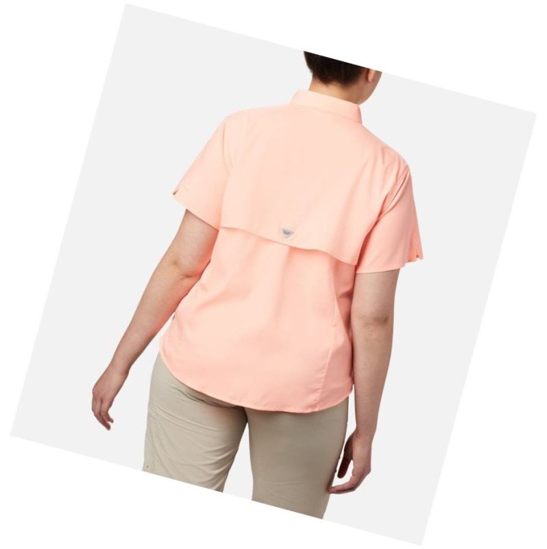 Koszule Columbia PFG Tamiami II Short Sleeve Plus Size Damskie Różowe | 06WEZXRVS