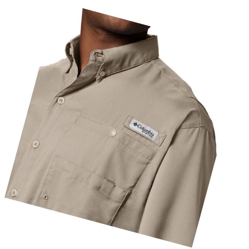 Koszule Columbia PFG Tamiami II Short Sleeve Big Męskie Khaki | 05ZWYXPDC