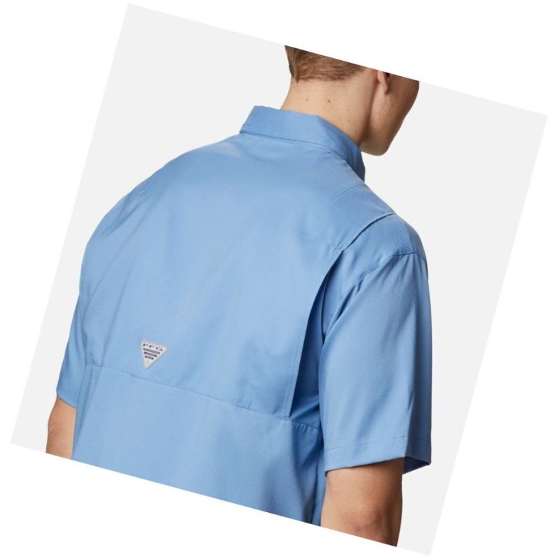 Koszule Columbia PFG Tamiami II Short Sleeve Męskie Niebieskie | 01OJPYLID