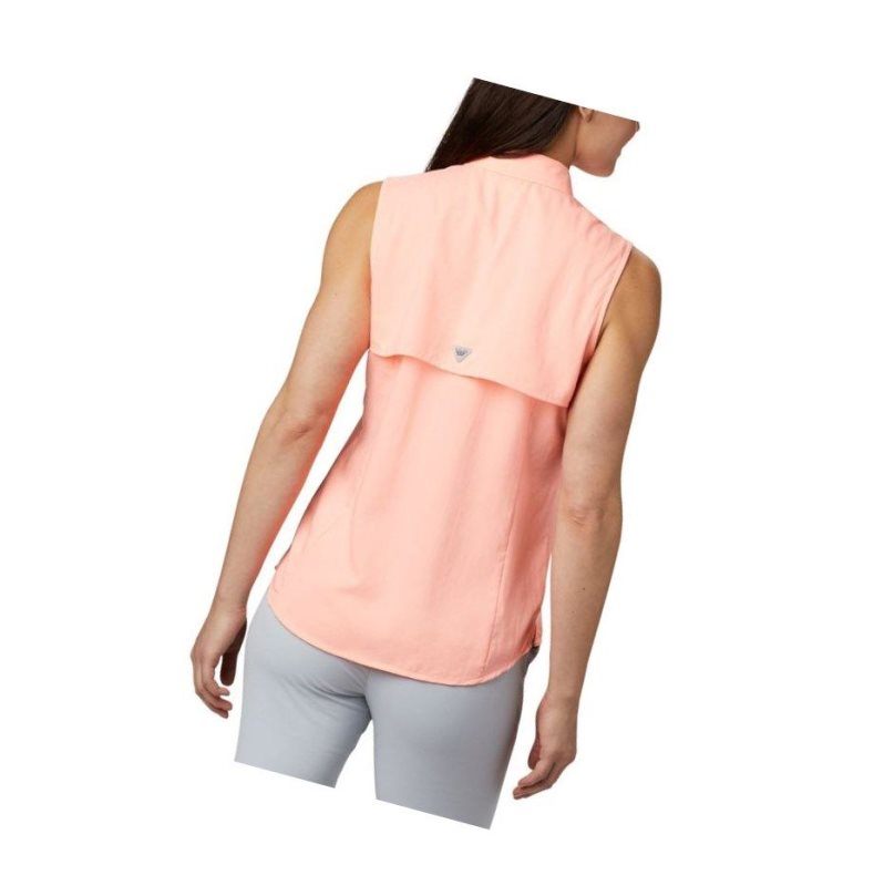 Koszule Columbia PFG Tamiami Sleeveless Damskie Różowe | 63JYQWHCB