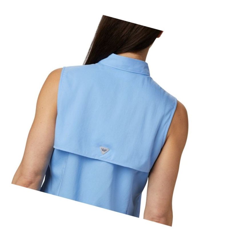 Koszule Columbia PFG Tamiami Sleeveless Damskie Białe | 50DHAZVUF