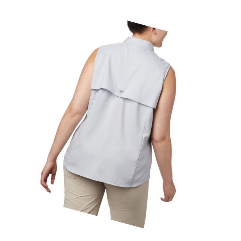 Koszule Columbia PFG Tamiami Sleeveless Plus Size Damskie Szare | 29OBNKIWM