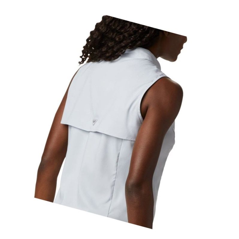 Koszule Columbia PFG Tamiami Sleeveless Damskie Szare | 92UZMJCFK