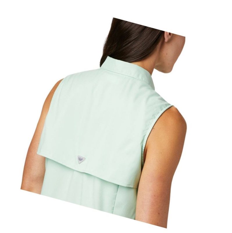 Koszule Columbia PFG Tamiami Sleeveless Damskie Mięta | 85RLUBOFS