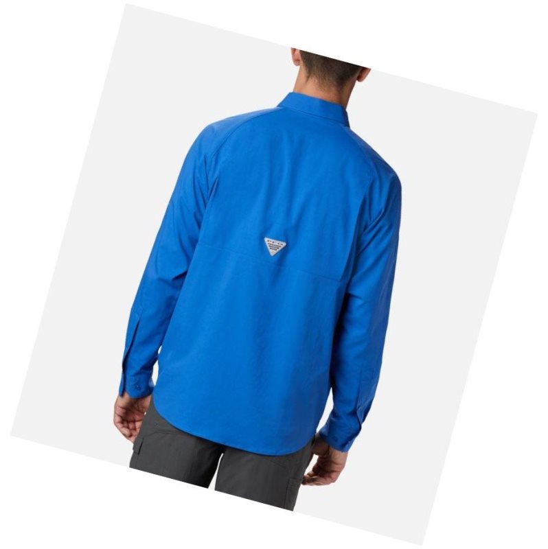 Koszule Columbia PFG Terminal Tackle Long Sleeve Woven Męskie Niebieskie | 82TYSLOBE