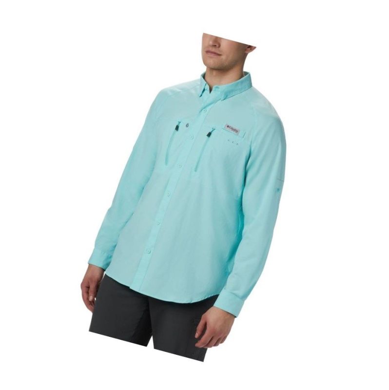 Koszule Columbia PFG Terminal Tackle Long Sleeve Woven Męskie Głęboka Niebieskie | 57DCTAIXY