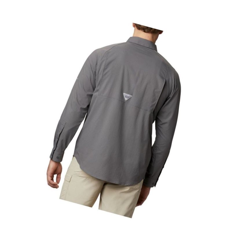 Koszule Columbia PFG Terminal Tackle Long Sleeve Woven Męskie Szare | 52JMYFIXQ