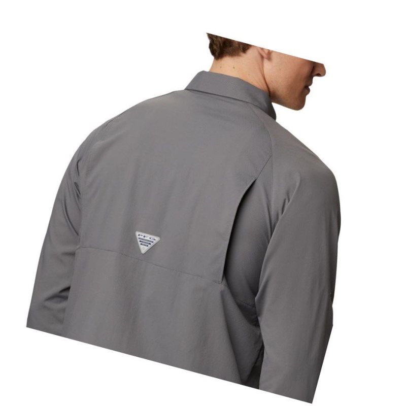 Koszule Columbia PFG Terminal Tackle Long Sleeve Woven Męskie Szare | 52JMYFIXQ