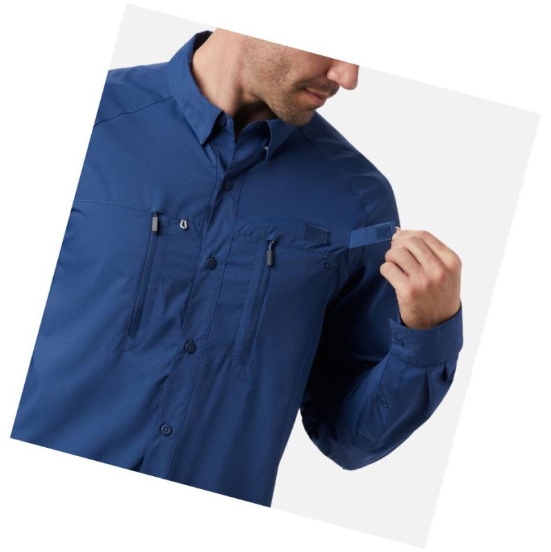 Koszule Columbia PFG Terminal Tackle Long Sleeve Woven Męskie Ciemny Szare | 10COQHVUK