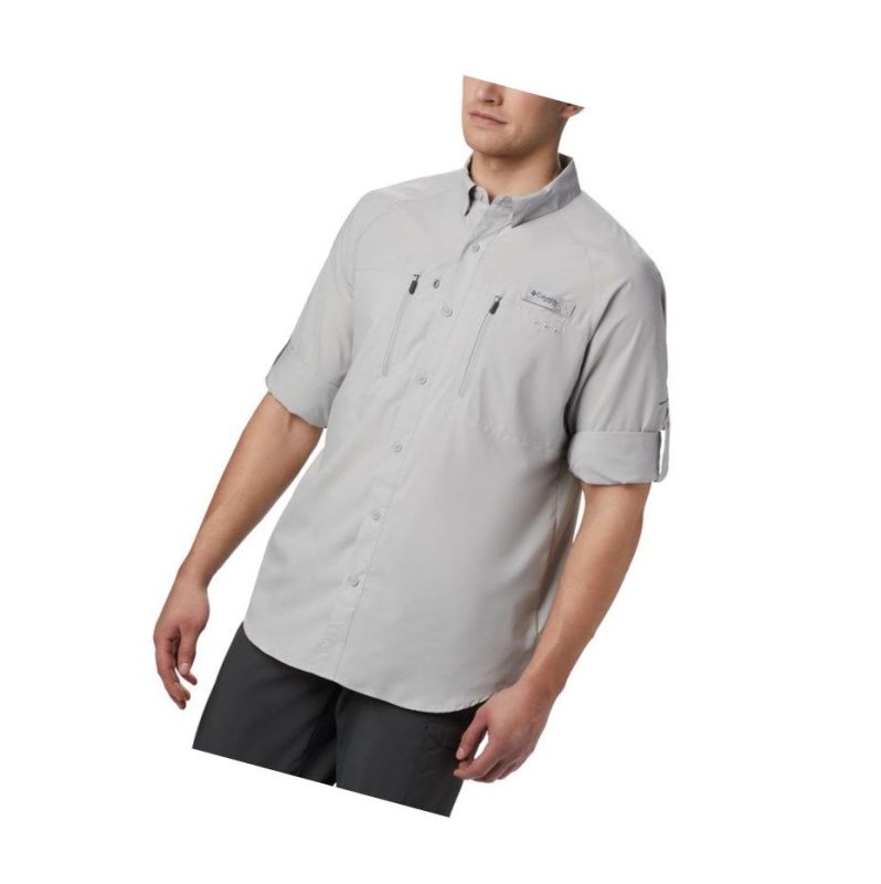 Koszule Columbia PFG Terminal Tackle Long Sleeve Woven Męskie Szare | 07LWGIAYV