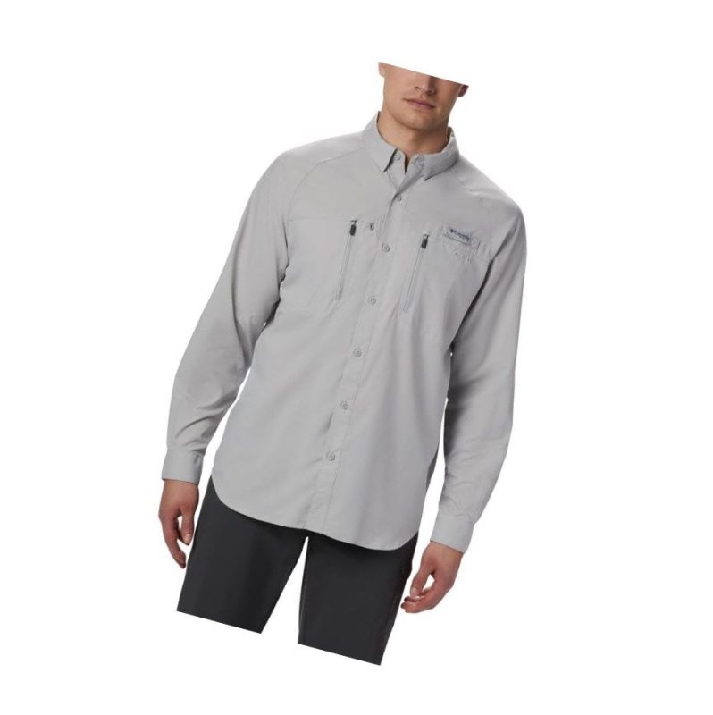 Koszule Columbia PFG Terminal Tackle Long Sleeve Woven Męskie Szare | 07LWGIAYV