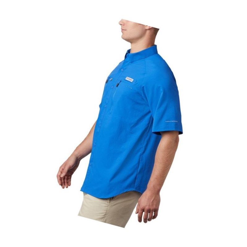 Koszule Columbia PFG Terminal Tackle Short Sleeve Woven Męskie Niebieskie | 78RQOJNED