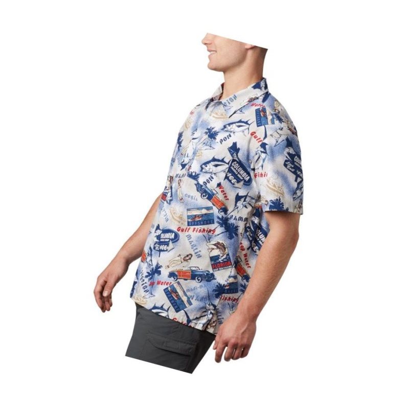 Koszule Columbia PFG Trollers Best Short Sleeve Tall Męskie Ciemny Szare | 03QMFPXJR