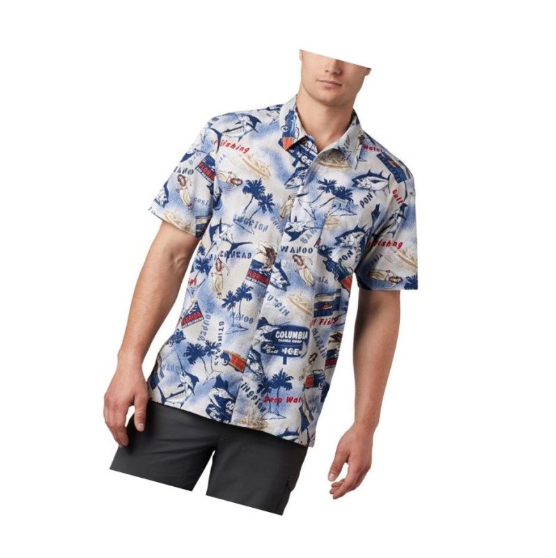 Koszule Columbia PFG Trollers Best Short Sleeve Tall Męskie Ciemny Szare | 03QMFPXJR