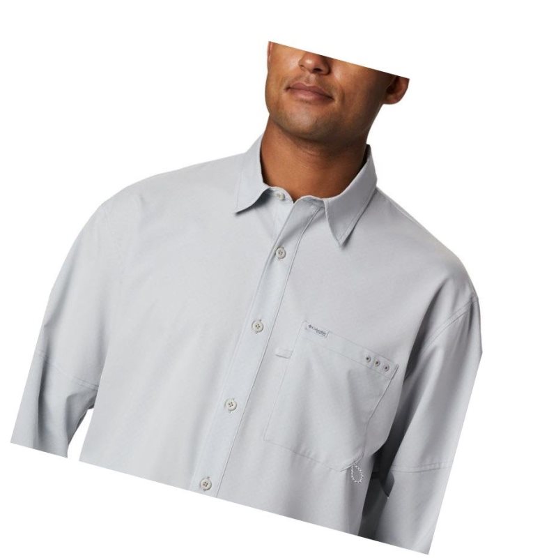 Koszule Columbia PFG Zero Rules Woven Long Sleeve Męskie Szare | 86UFQNDZE