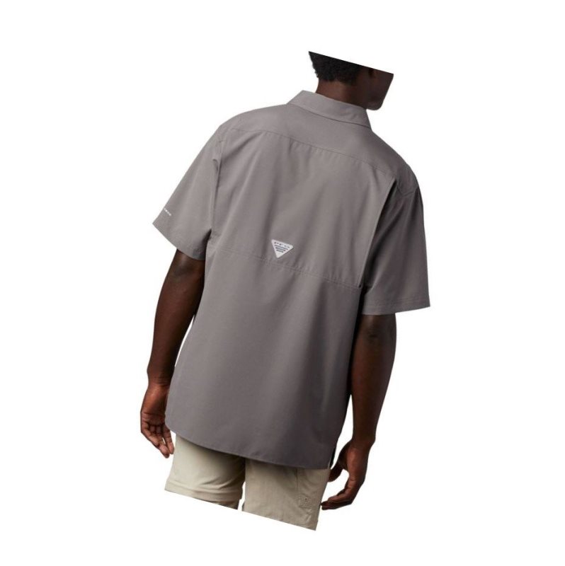 Koszule Columbia PFG Zero Rules Woven Short Sleeve Męskie Szare | 81NOPZXTD