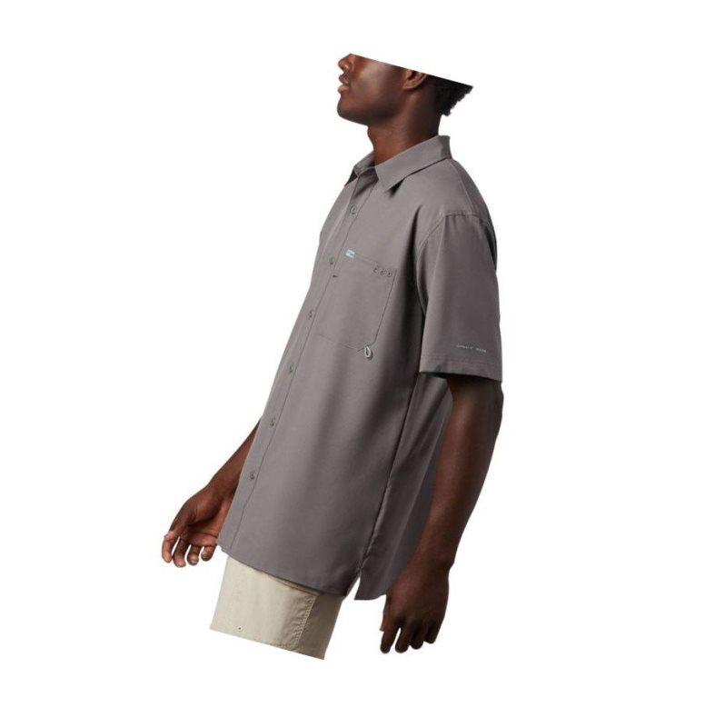 Koszule Columbia PFG Zero Rules Woven Short Sleeve Męskie Szare | 81NOPZXTD