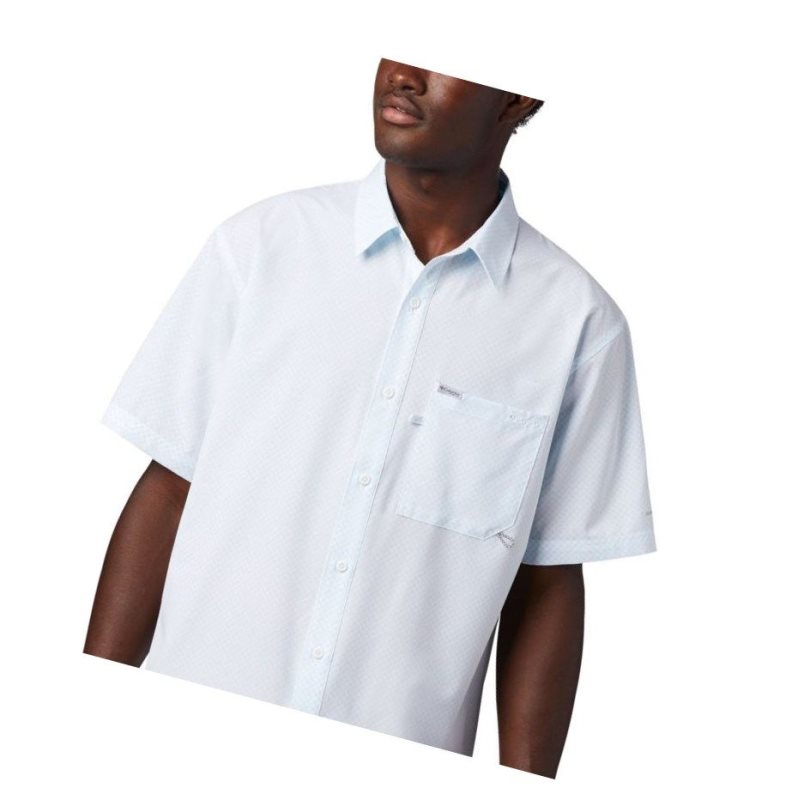 Koszule Columbia PFG Zero Rules Woven Short Sleeve Męskie Białe | 49YDFJMGC