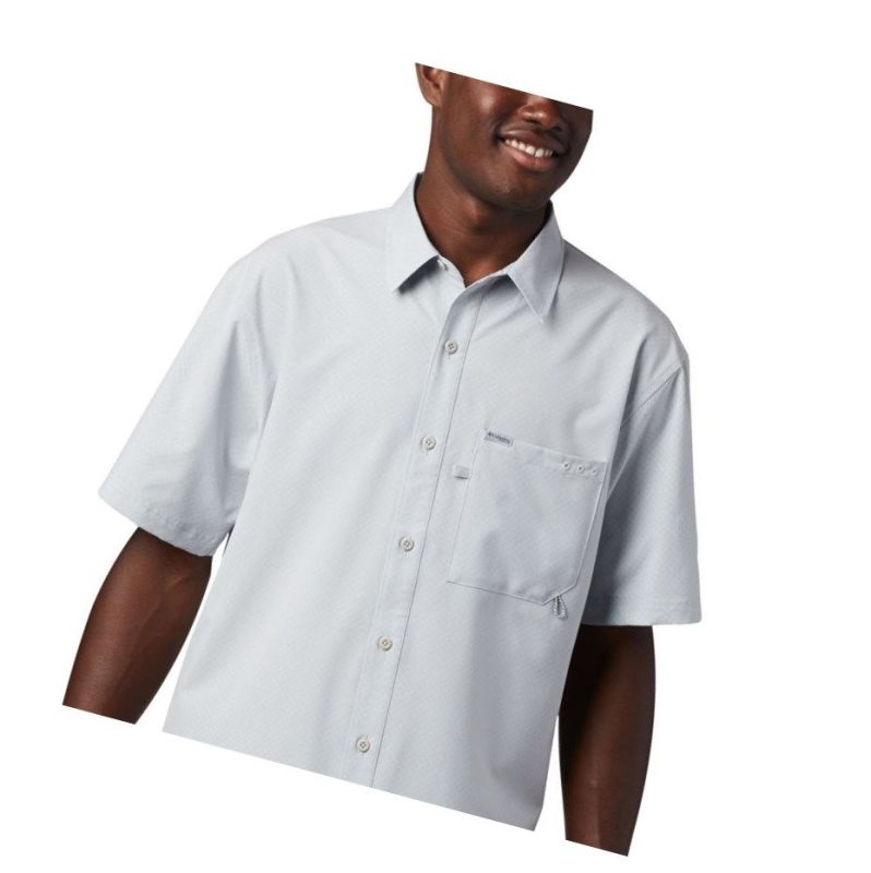 Koszule Columbia PFG Zero Rules Woven Short Sleeve Męskie Szare | 01SWNOQHF