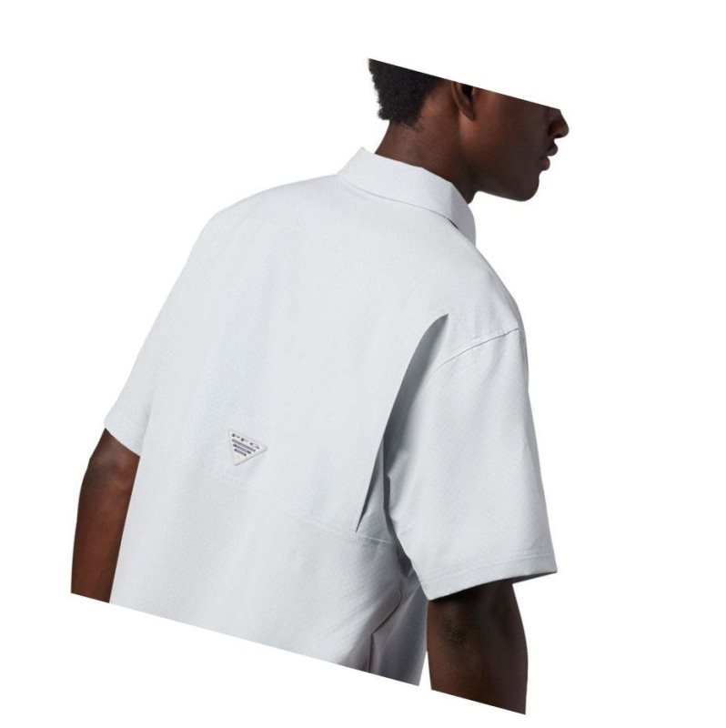 Koszule Columbia PFG Zero Rules Woven Short Sleeve Męskie Szare | 01SWNOQHF