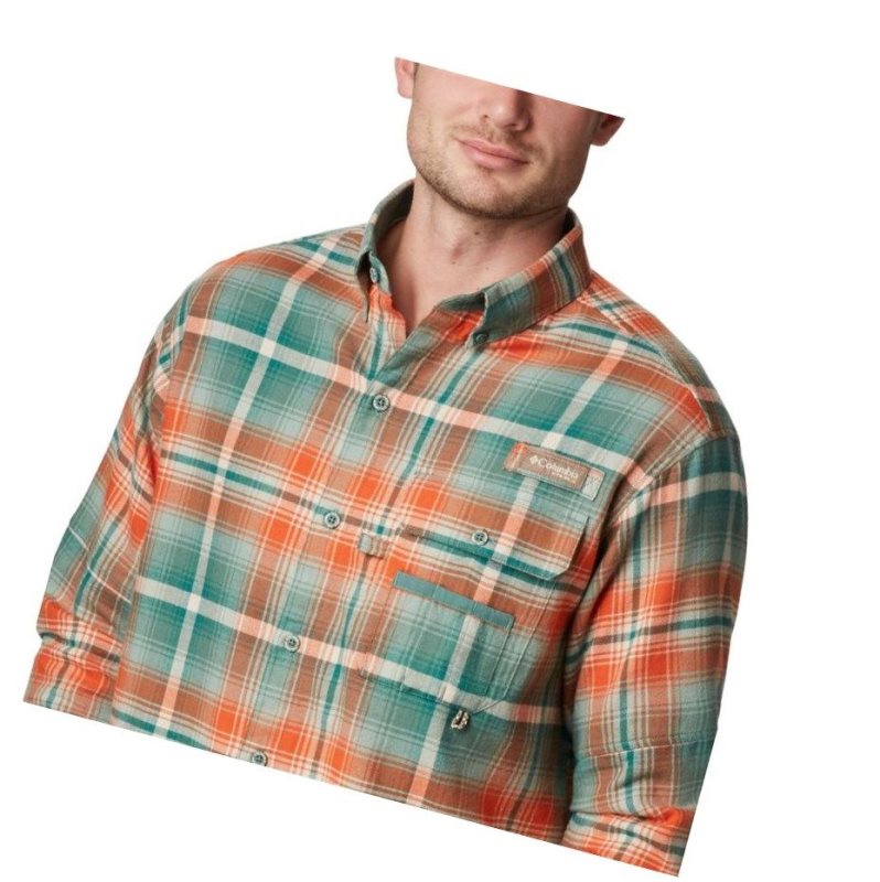 Koszule Columbia PHG Sharptail Flannel Męskie Pomarańczowe Kolorowe | 61QVCITDP