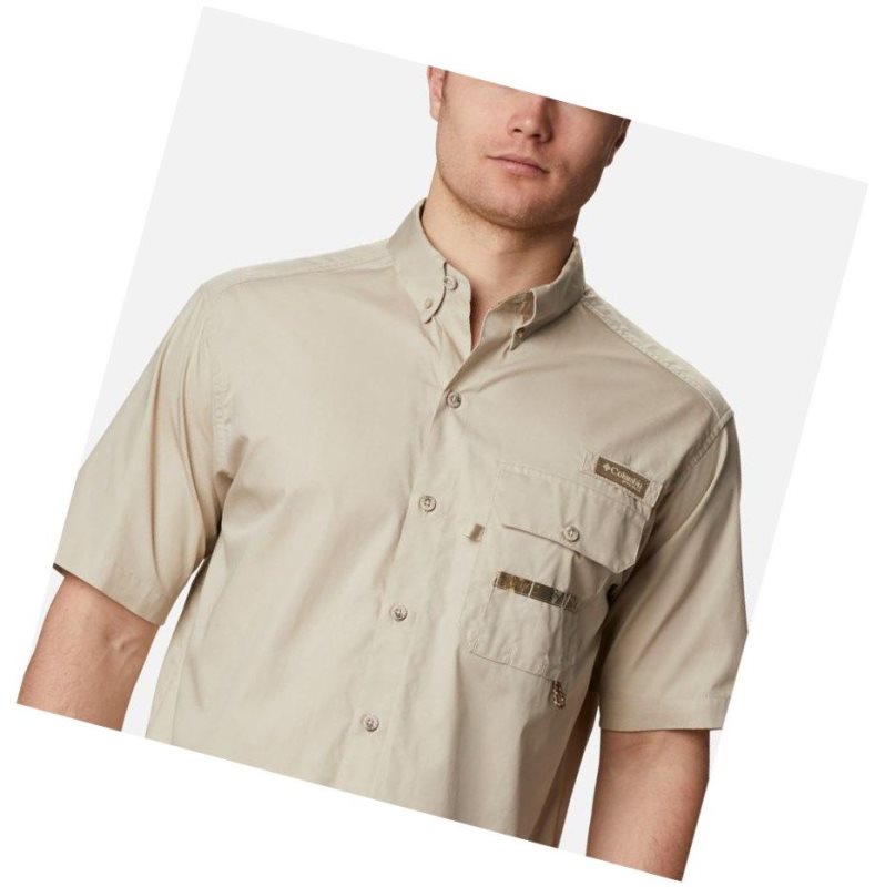 Koszule Columbia PHG Sharptail Short Sleeve Tall Męskie Khaki | 05EWRUDQG