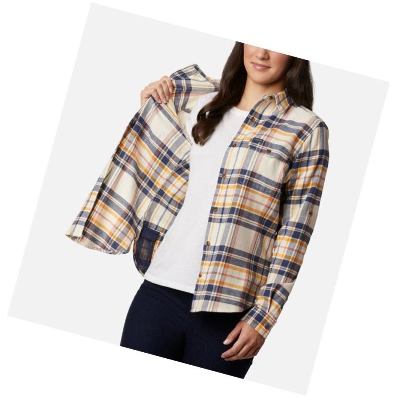 Koszule Columbia Pine Street Stretch Flannel Damskie Granatowe Kolorowe | 73AZQJTOY