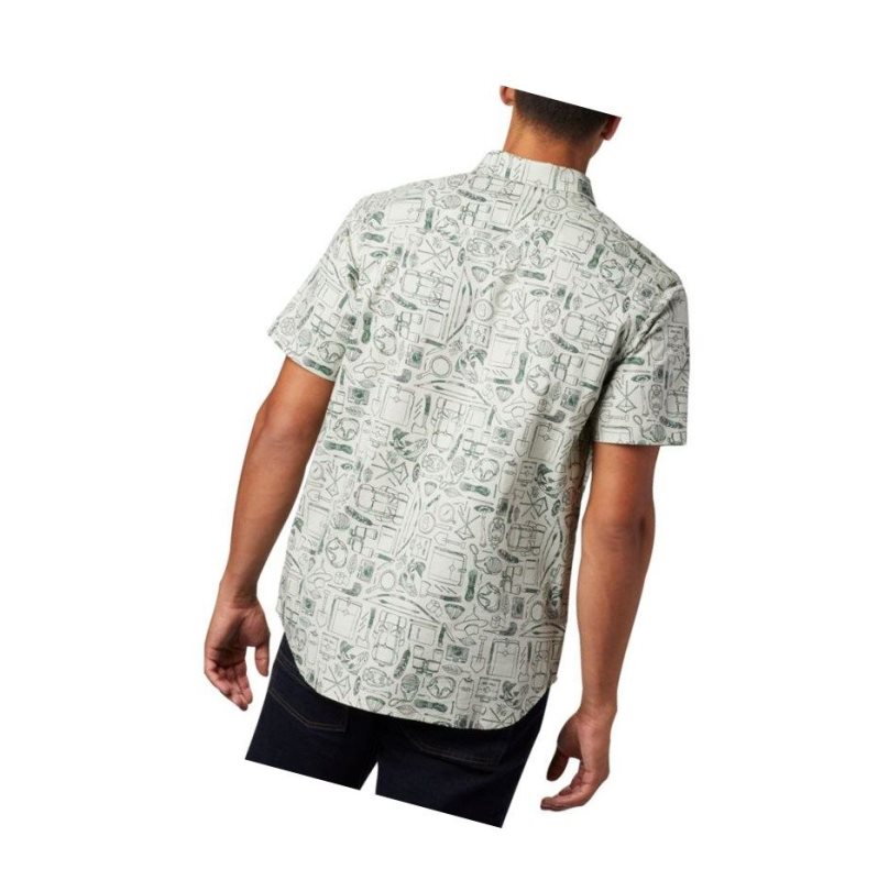 Koszule Columbia Rapid Rivers Printed Short Sleeve Męskie Zielone | 76VPAENBK