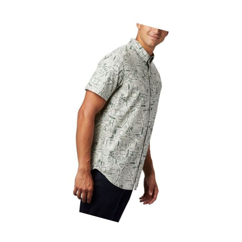 Koszule Columbia Rapid Rivers Printed Short Sleeve Męskie Zielone | 76VPAENBK