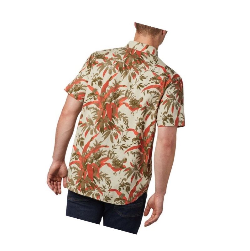 Koszule Columbia Rapid Rivers Printed Short Sleeve Męskie Khaki | 76NJQWPRL