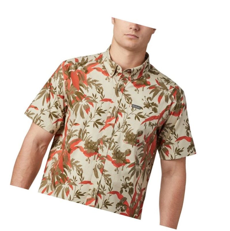 Koszule Columbia Rapid Rivers Printed Short Sleeve Męskie Khaki | 76NJQWPRL